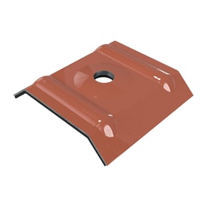Kalotte Profil 20/1100 aus kupferbraunem Aluminium (RAL 8004) mit zentraler Bohrung, Hauptansicht