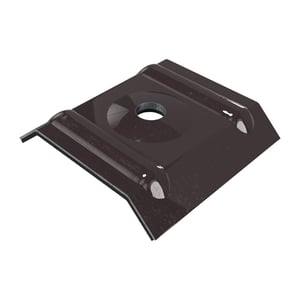 Kalotte Profil 20/1100 aus Aluminium in Schokoladenbraun (RAL 8017) mit Bohrung, Hauptansicht