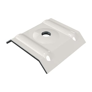 Kalotte Profil 20/1100 aus Aluminium, Grauweiß RAL 9002, mit zentraler Bohrung, Hauptansicht