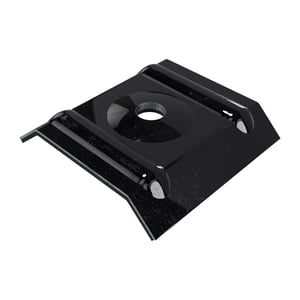 Kalotte Profil 20/1100 aus Aluminium Tiefschwarz RAL 9005, Hauptansicht schraeg von oben