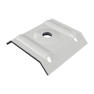 Kalotte Profil 20/1100 aus Aluminium, Weißaluminium (RAL 9006), mit Bohrung, Weckman