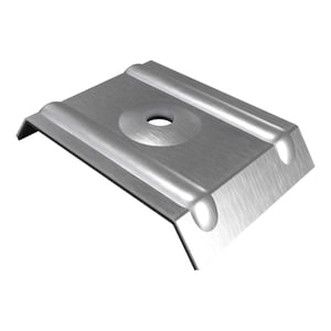 Kalotte Profil 207/35 aus blankem Aluminium mit Bohrung, Hauptansicht