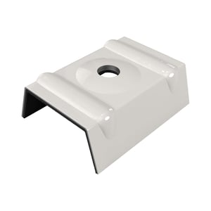 Kalotte Profil 33/500 aus Aluminium Grauweiß RAL 9002, Hauptansicht von oben schräg