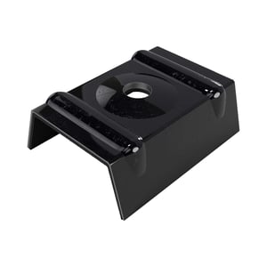 Kalotte Profil 33/500 aus Aluminium Tiefschwarz RAL 9005, Hauptansicht schraeg von oben