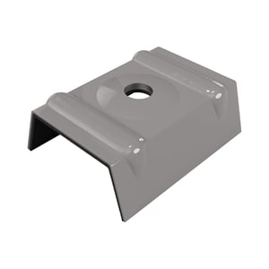 Kalotte Profil 33/500 aus Aluminium Graualuminium RAL 9007, Hauptansicht mit Bohrung