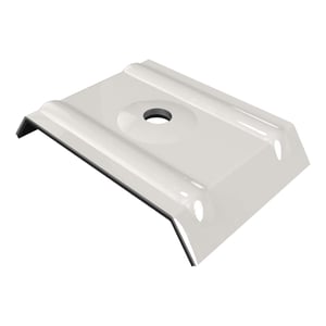 Kalotte Profil 35/207 aus Aluminium, Grauweiß RAL 9002, mit Bohrung, Hauptansicht
