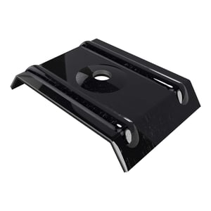 Kalotte Profil 35/207 aus Aluminium, tiefschwarz RAL 9005, Hauptansicht schraeg von oben
