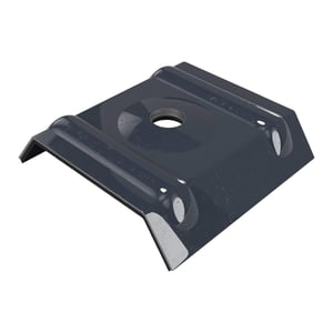 Kalotte Profil 45/1000 aus anthrazitgrauem Aluminium, Hauptansicht mit Schraubloch
