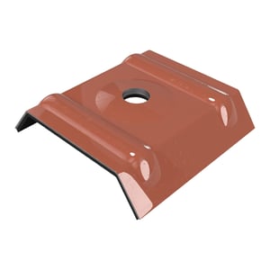 Kalotte Profil 45/1000 Aluminium kupferbraun RAL 8004 mit Bohrung, Hauptansicht