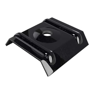 Kalotte Profil 45/1000 aus Aluminium Tiefschwarz RAL 9005, Hauptansicht