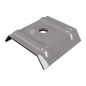 Kalotte Profil 45/1000 aus Aluminium in Graualuminium (RAL 9007) mit mittiger Bohrung, Hauptansicht