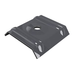 Kalotte Profil 76/18 aus Aluminium in Perlgrim Grau, Hauptansicht mit Bohrung