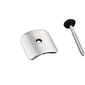 Kalotte und Schraube Scobalit Profil 76/18 Welle, Aluminium blank, mit Dichtung