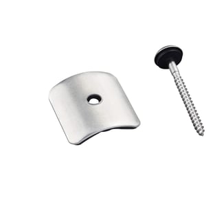 Kalotte und Schraube, Aluminium blank, fuer Profil 76/18 Welle