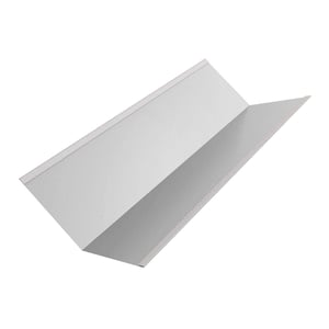 Kehlblech aus Stahl, 0,50 mm, lichtgrau (RAL 7035), 25 µm Polyesterbeschichtung