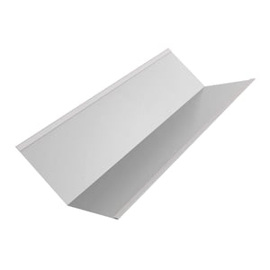 Kehlblech aus Stahl 0,75 mm, Lichtgrau RAL 7035, 25 µm Polyesterbeschichtung, Hauptansicht