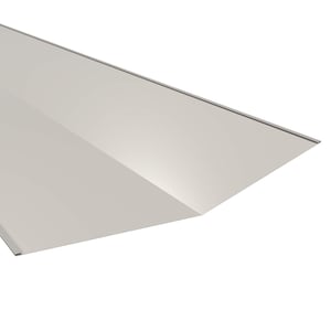 Kehlblech Reinweiß RAL 9010 aus Stahl 0,50 mm, Hauptansicht mit leichter Biegung