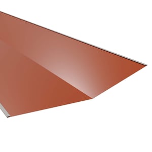 Kehlblech Kupferbraun RAL 8004 aus 0,75 mm Stahl mit 25 µm Polyesterbeschichtung, Hauptansicht