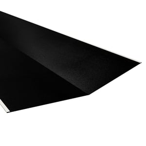 Kehlblech Stahl 0,50 mm Schwarz Mattpolyester, Detailansicht der Beschichtung
