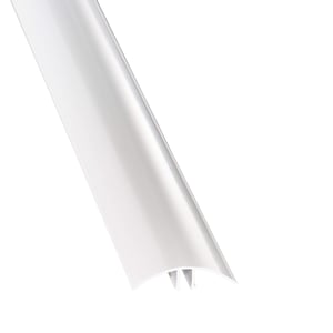 Klemmdeckel aus weißem PVC, Scobalit, für A4 Profil, Hauptansicht schräg von oben