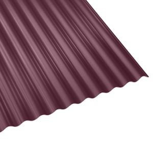 Kunststoff Profilplatte Scobanit EVO rotbraun, 95/34, 3,00 mm, Detailansicht der Profilstruktur