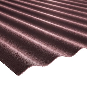 Kunststoff Profilplatte Scobanit light 76/18, rotbraun, 3,00 mm, strukturierte Oberflaeche