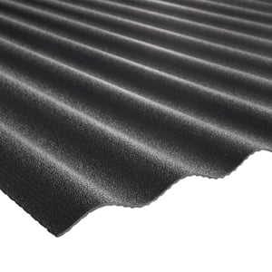 Scobanit light Kunststoff Profilplatte 76/18, 3,00 mm, schwarz, Detailansicht der Oberflaeche