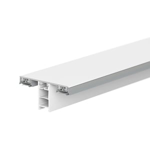 Mendiger Mittelprofil, weißes Aluminium-Kunststoff-Profil, Hauptansicht