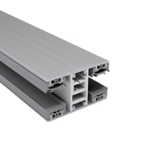Mendiger Mittelprofil 16 mm Thermo/Classic, blank, Aluminium und Kunststoff, schraeg von oben