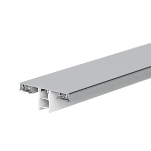Mendiger Mittelprofil aus blankem Aluminium und Kunststoff, Hauptansicht