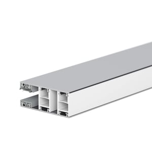 Mendiger Randprofil 10 mm, Aluminium und Kunststoff blank, Querschnitt mit Kammern