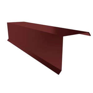 Ortgangwinkel Rotbraun RAL 8012 aus Stahl 0,50 mm mit PURLAK 50 µm Beschichtung, Hauptansicht