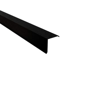 Ortgangwinkel Tiefschwarz RAL 9005 aus Stahl 0,50 mm mit 80 µm Shimoco Beschichtung, Detailansicht