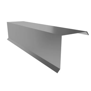 Ortgangwinkel aus Stahl in Graualuminium (RAL 9007), 0,75 mm Stärke, 25 µm Polyesterbeschichtung, Hauptansicht