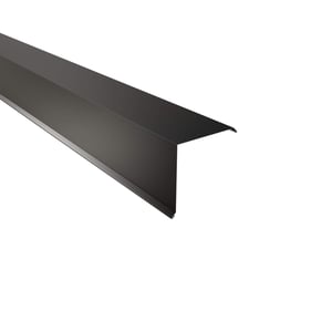 Ortgangwinkel Tiefschwarz RAL 9005 aus Stahl 0,50 mm, Hauptansicht schräg von oben