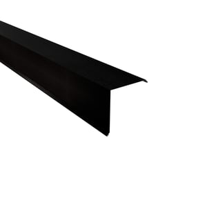 Ortgangwinkel aus Stahl 0,50 mm in Schwarz (RAL 9005) mit 35 µm Mattpolyester Beschichtung