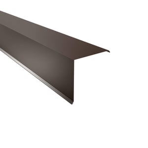 Ortgangwinkel aus Stahl, sepiabraun (RAL 8014), 0,50 mm stark, 25 µm Polyesterbeschichtung