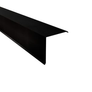 Ortgangwinkel aus Stahl 0,50 mm in Schwarz (RAL 9005) mit Mattpolyester-Beschichtung, Hauptansicht