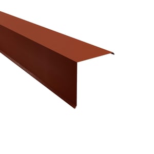 Ortgangwinkel Ziegelrot, 0,50 mm Stahl, 35 µm Mattpolyester Beschichtung, Hauptansicht