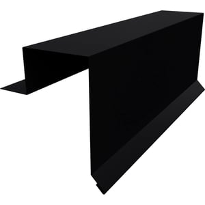 Ortgangwinkel Stehfalzprofil PD-510-S, Stahl 0,50 mm, Schwarz RAL 9005, 50 µm PURMAT® Beschichtung