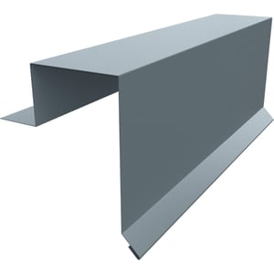 Ortgangwinkel Stehfalzprofil PD-510-S aus 0,50 mm Stahl in Fehgrau (RAL 7000) mit 25 µm Polyesterbeschichtung