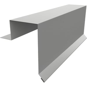 Ortgangwinkel Stehfalzprofil PD-510-S aus Stahl 0,50 mm in Weißaluminium RAL 9006, Hauptansicht