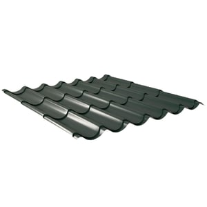 Pfannenblech 2/1060 Moosgrün (RAL 6005) mit 25 µm Polyesterbeschichtung, Hauptansicht