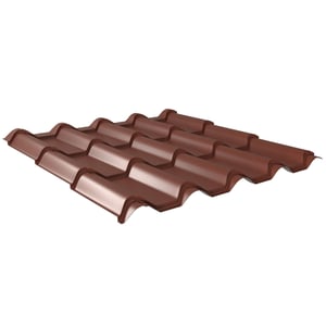 Pfannenblech EUROPA rotbraun, 0,63 mm Stahl, 25 µm Polyester, Hauptansicht