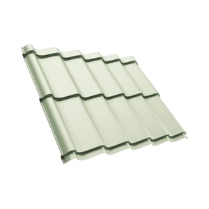 Pfannenblech Szafir 350/15 aus Stahl 0,63 mm, Grauweiß RAL 9002, Hauptansicht