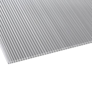 Polycarbonat Doppelstegplatte | 10 mm | Breite 1,05 m | Klar | 2-Seiten UV-Schutz | 6,00 m