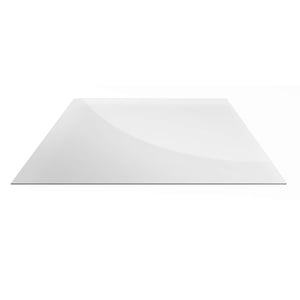 Polycarbonat Massivplatte 3 mm klar, rechteckig, freigestellt auf weissem Hintergrund