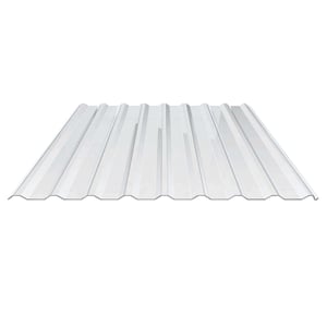 Polycarbonat Spundwandplatte klar, 1,00 mm, Trapezprofil 20/1100, Hauptansicht von oben