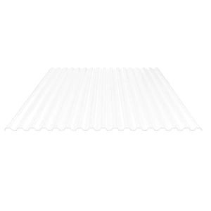 Polycarbonat Spundwandplatte 76/18, 0,90 mm, Opal-Weiß, Hauptansicht von oben
