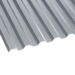 Polycarbonat Spundwandplatte | 76/18 | 0,80 mm | Grau | Temperaturreduzierend | 2,50 m